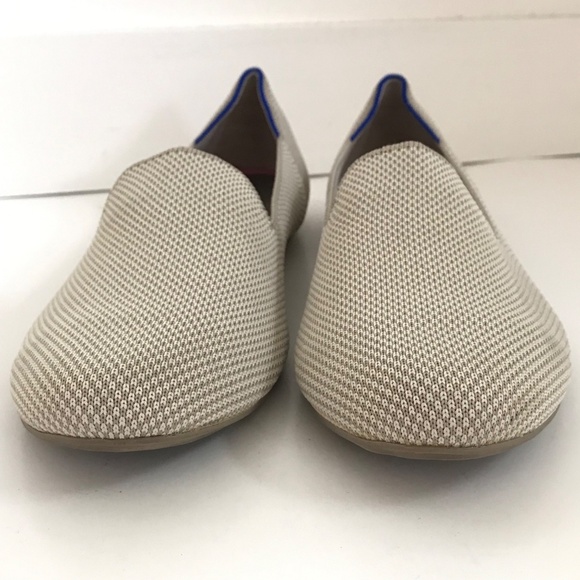 ROTHY’S The Loafer Round Toe Slip On Linen Double Stitch Cream Women's Size 9.5 - Picture 7 of 16